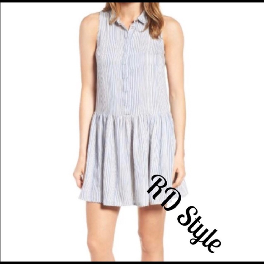 RD Style Sleeveless Chambray Dress